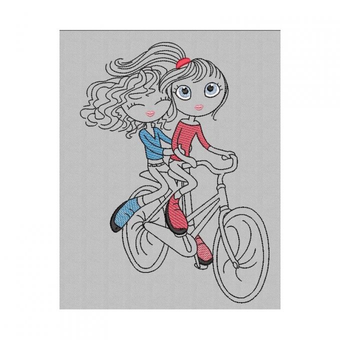Les girls à vélo - motif n°4