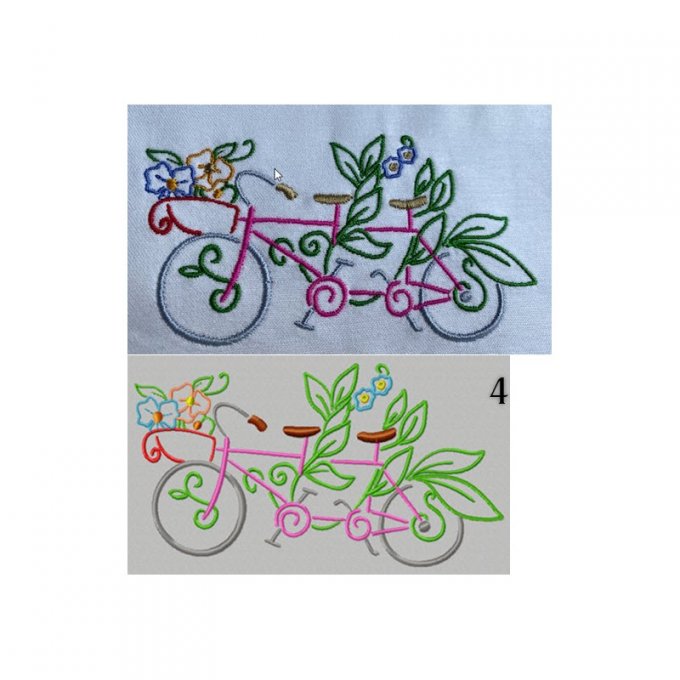 Les vélos fleuris - motif n°4