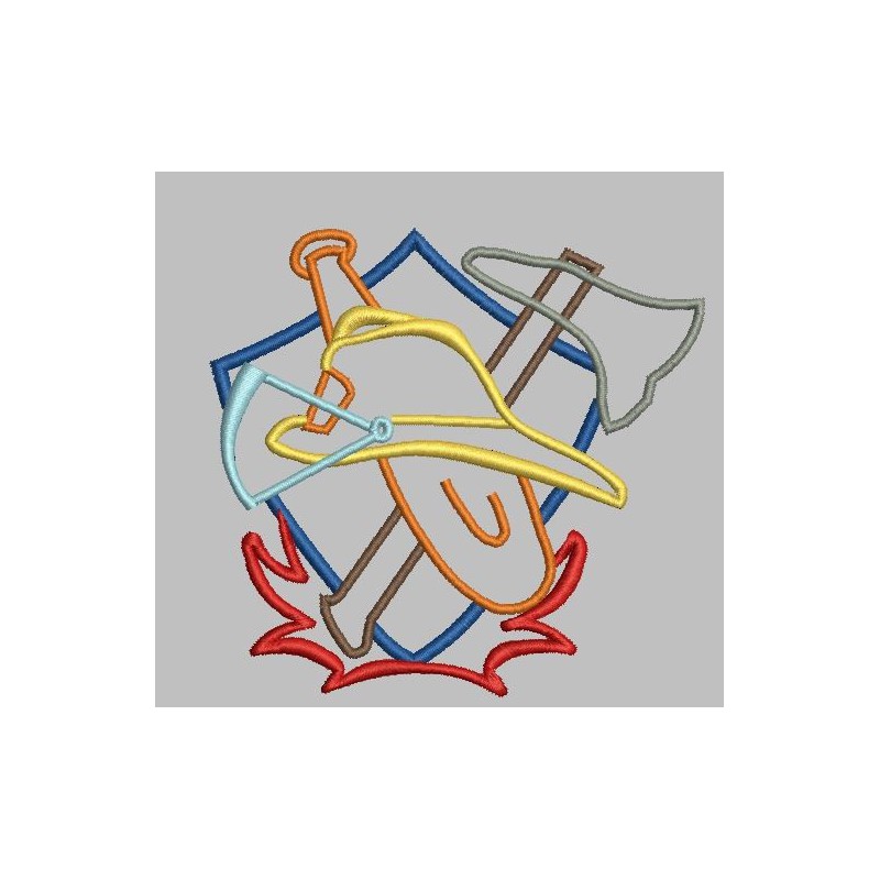 Nobles Professions Le Pompier Les broderies de sylviane