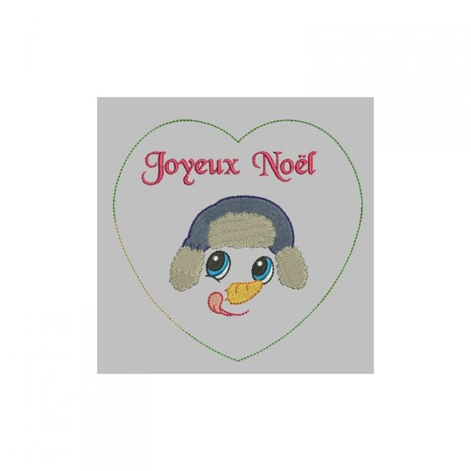 Coeur ith bonhomme de neige - motif n°1