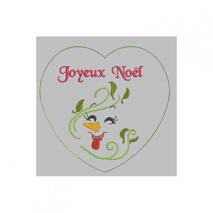 Coeur ith bonhomme de neige - motif n°3