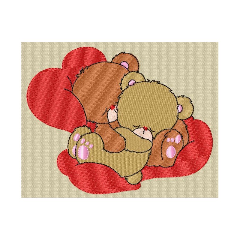 Les oursons amoureux - motif n°2