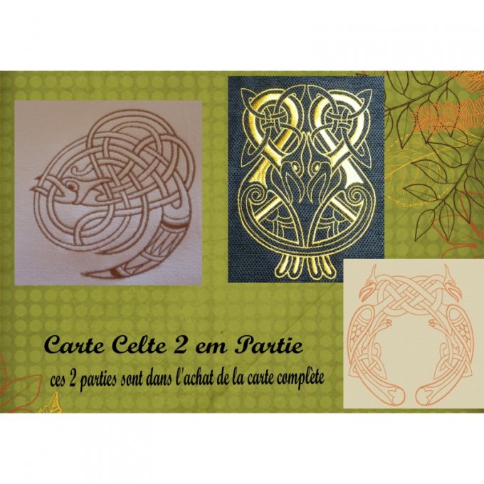 Oiseaux celtes et dragons celtes - set complet - 8 motifs