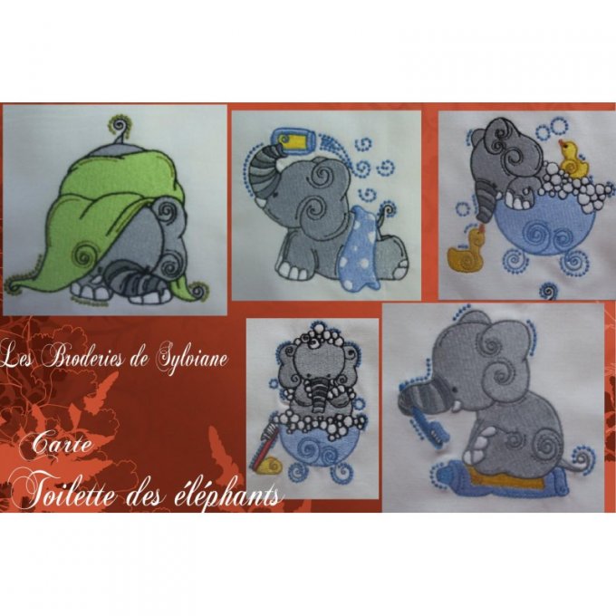La toilette des éléphants - motif n°5