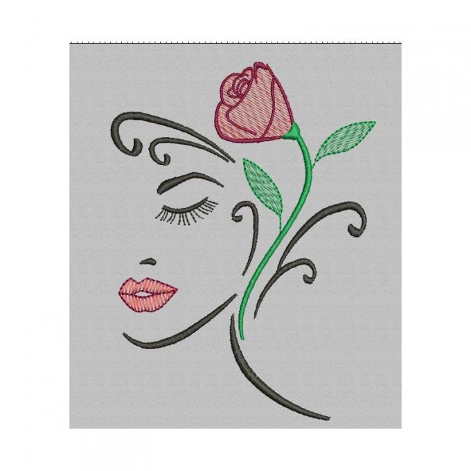 La femme à la rose mylar