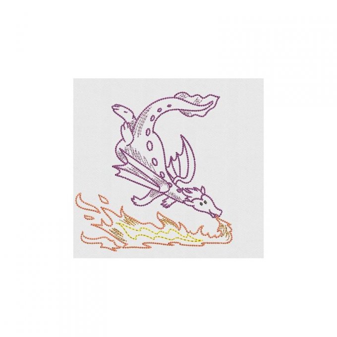 Le petit chevalier et le dragon - motif n°2