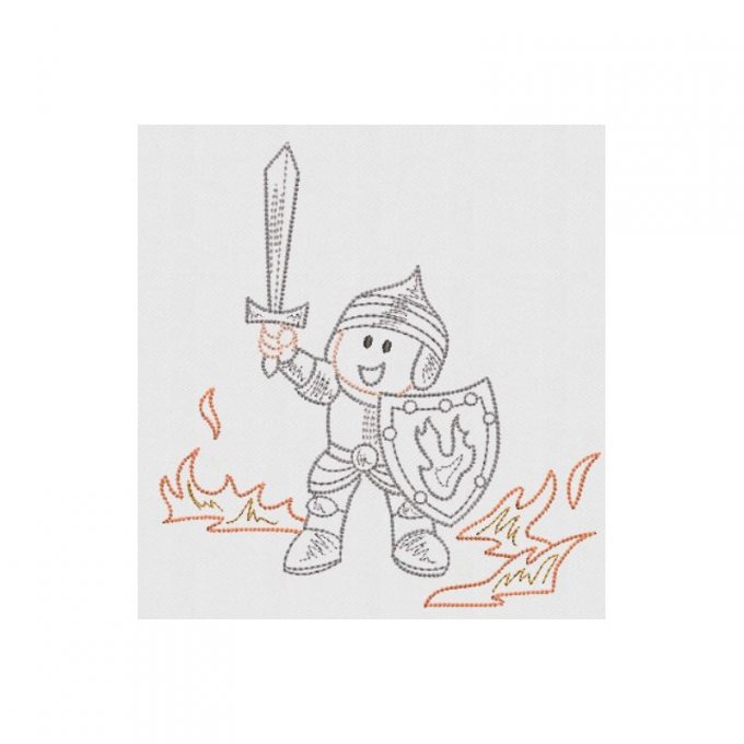 Le petit chevalier et le dragon - motif n°5