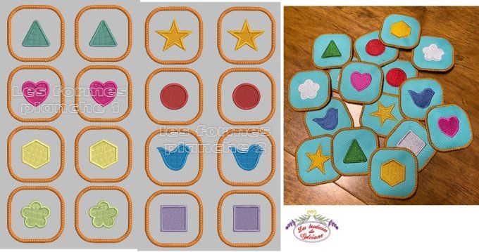 jeu mémory les Formes