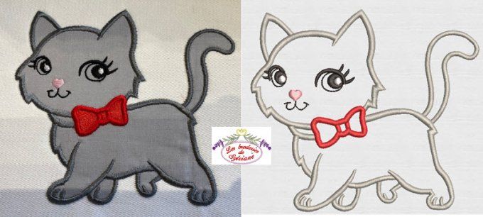 Le chaton en appliqué