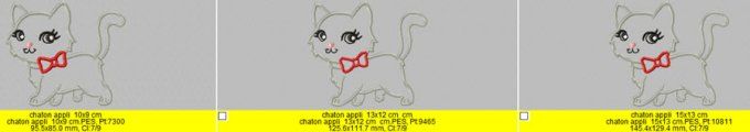 Le chaton en appliqué