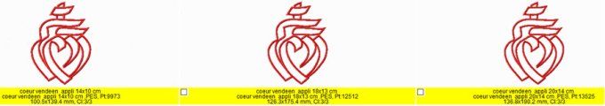 Le coeur vendéen en appliqué 