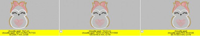 La chouette en appliqué 