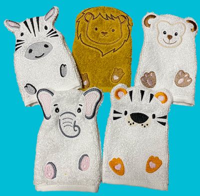 les gants pour enfants série 3 -  5 différents 