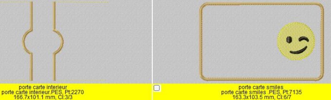  Porte cartes Le smiley  souriant