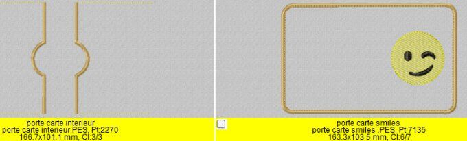 2 Porte cartes Les smiley