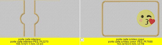  Porte cartes Le smiley  coeur