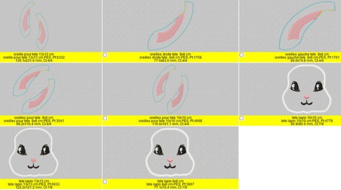 Le lapin appliqué oreilles en 3 D   