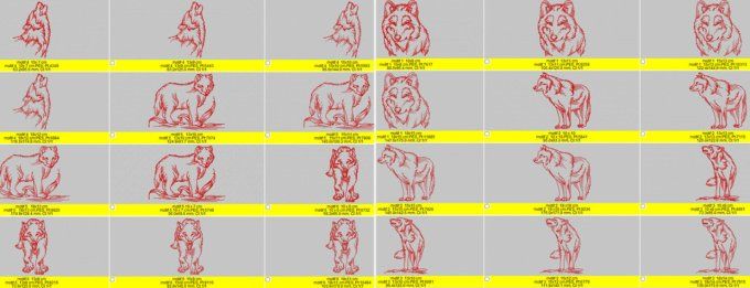 Les loups en redwork