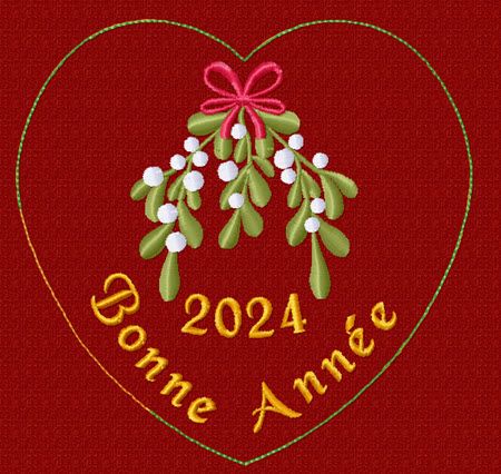 Coeur ith bonne année 2024 et neutre à personnaliser