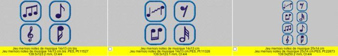  Jeu mémory : Les notes de musique