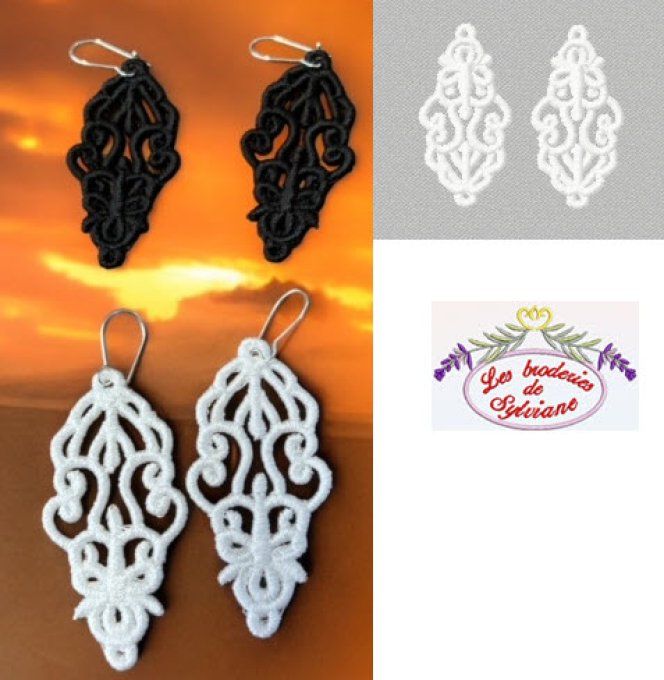 Boucles d'oreille les délicates en FSL