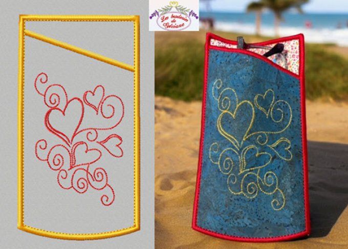 Etui à lunette ITH motif coeur