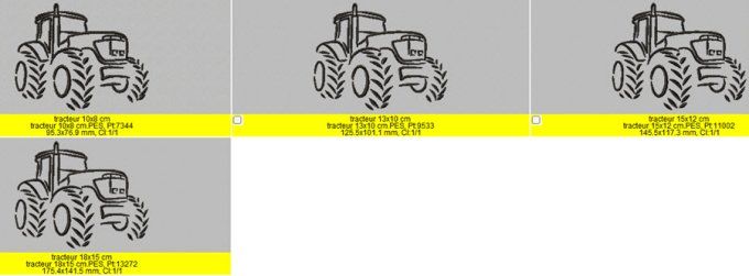 Tracteurs en satin