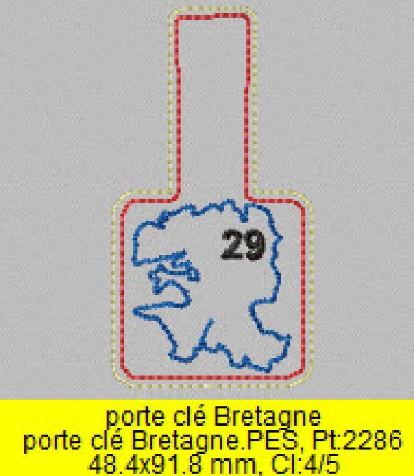 Le porte clé Bretagne le 29