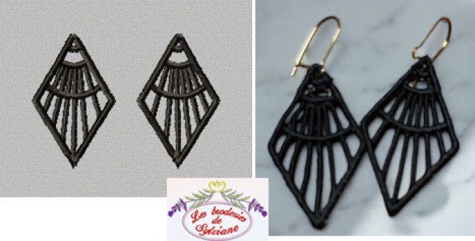 Boucles d'oreille losange