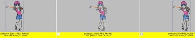 La golfeuse en mylar