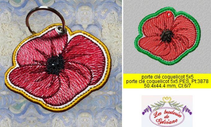 Le porte clé coquelicot