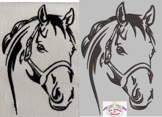 Tête de cheval en satin