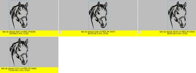 Tête de cheval en satin