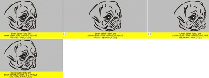 Chien Carlin en satin 
