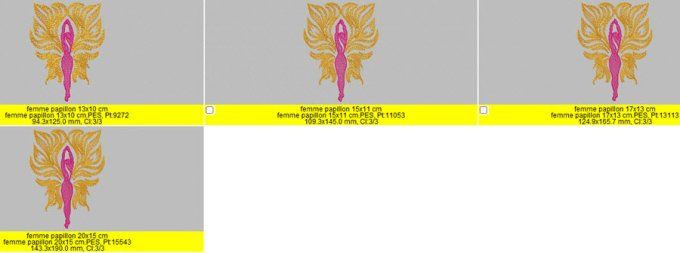 La femme papillon mylar