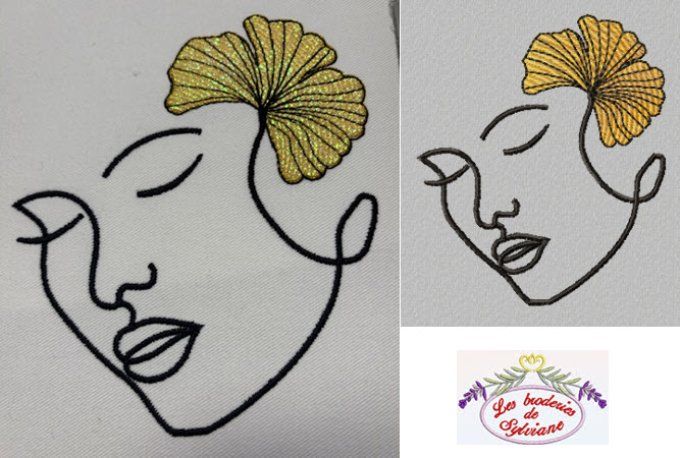 La femme fleur Ginkgo en mylar 