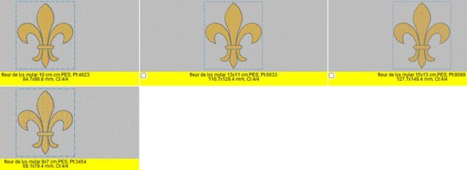 Fleur de Lys en mylar