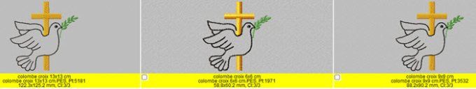 Colombe croix et branche