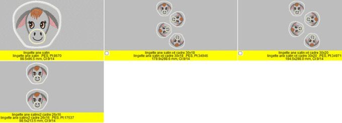 lingette âne  points satin