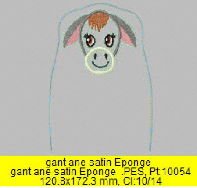 gant âne en point satin