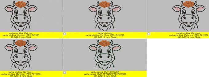 La vache point frisé