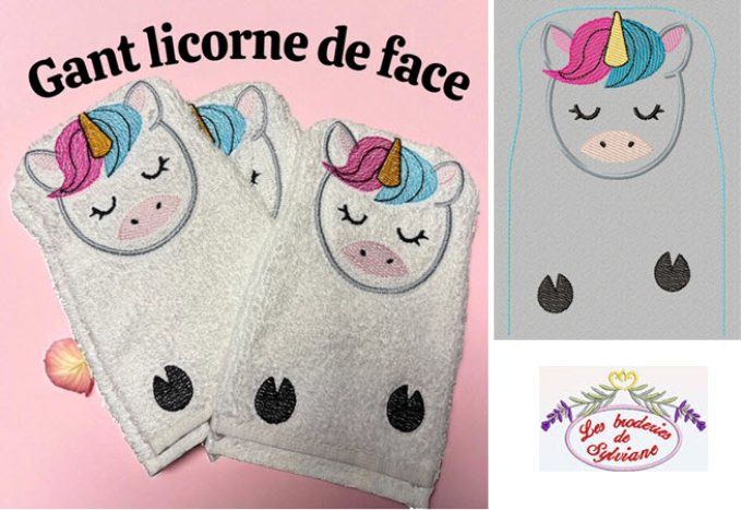 gant licorne de face
