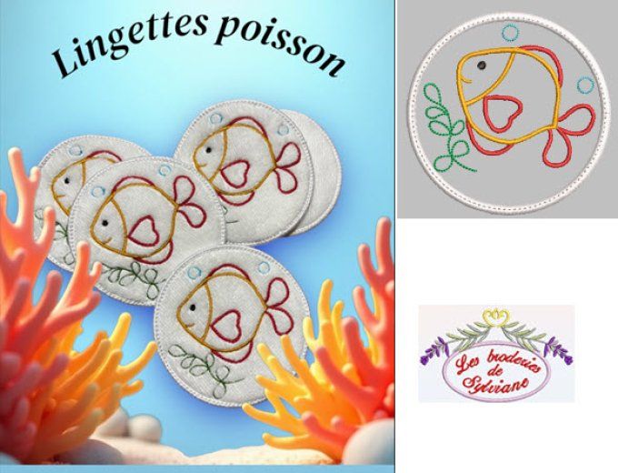 lingette poisson brodé