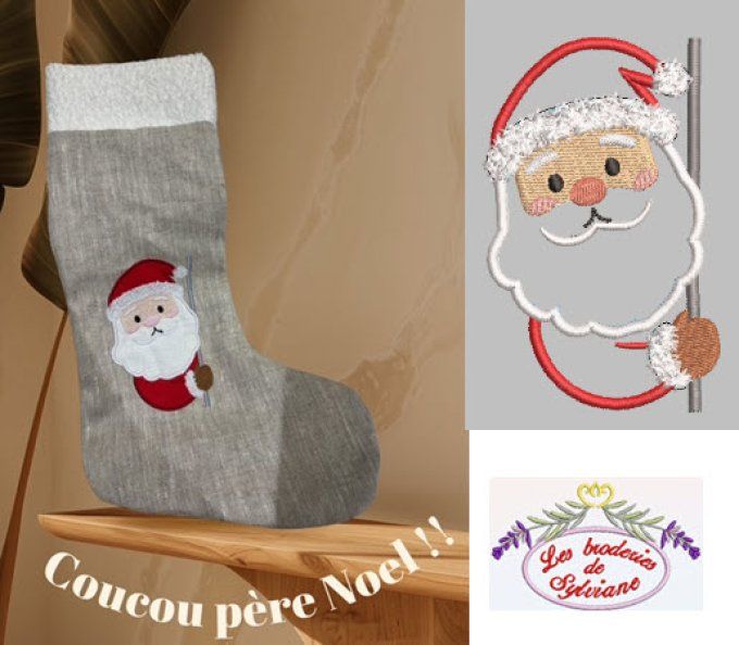 Coucou père Noël appliqué 