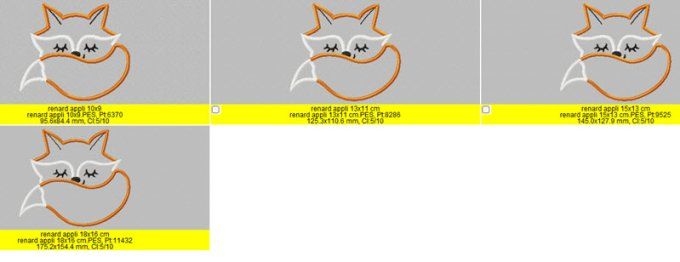 le renard dormeur en appliqué