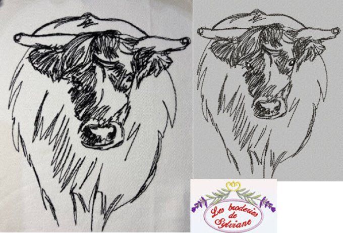 la vache main levée