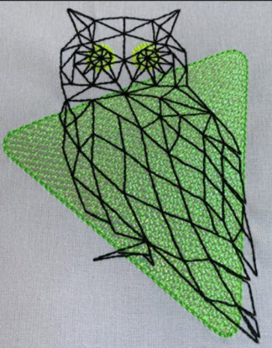 Hibou géométrique avec Mylar
