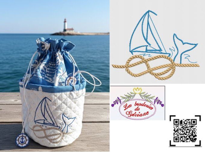 Bateau et corde motif 1