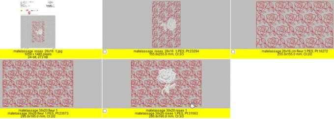 Matelassage de roses