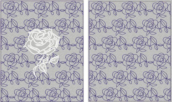 Matelassage de roses en hauteur